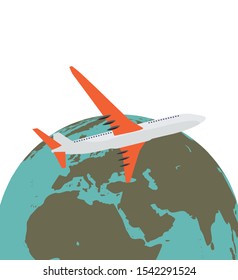 Abstract Airplane Transportation Background. Vector Illustration EPS10