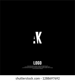 abstract AK logo letters design concept