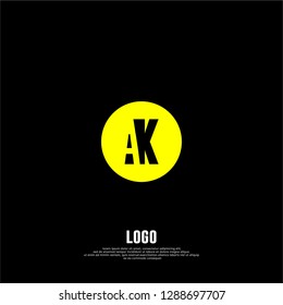 abstract AK logo letters design concept