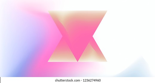 Abstract Alchemic Background With Two Triangles In Pastel Colors. So Above As Below Concept.