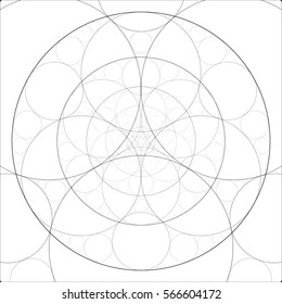 Abstract alchemical theme. Fractal art background. Sacred geometry. Mysterious relaxation pattern. Digital artwork, graphic alchemy.