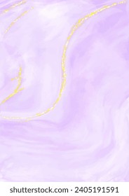 Abstract alcohol ink background with golden crackers. Design template with glitter kintsugi, vector illustration.