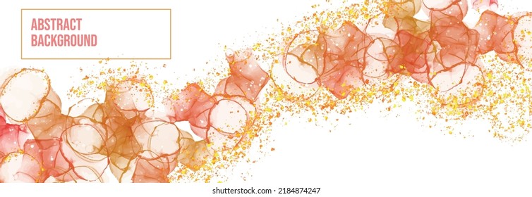  Resumen del efecto de dibujo de la tinta de alcohol. Plantilla de diseño de ilustración de vector, pancarta, impresión de pared