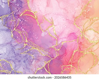 Abstract Alcohol Ink Texture Marble Style Background. EPS10 Vector Illustration Design.