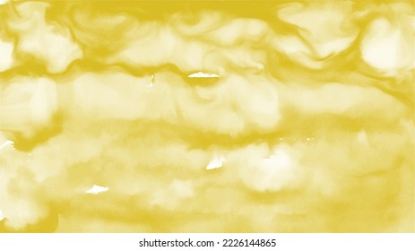 Abstract Alcohol Ink Yellow Watercolor Background