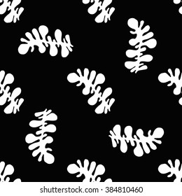 Abstract alga seamless pattern. Hand drawn background
