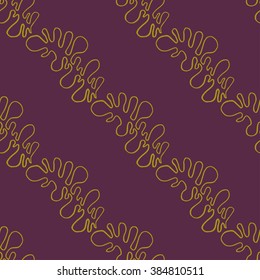 Abstract alga seamless pattern. Hand drawn background