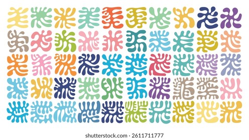 Abstract Algae Shape Ornament Doodle