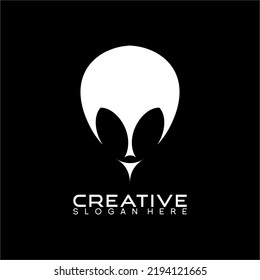 Abstract Alien design logo vector.