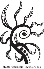 abstract alien flower, abstract flower, flower vector