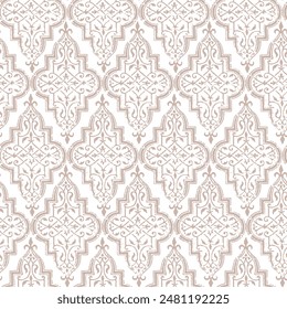 Abstrakte Allover Beige Handzeichnung Stil Wasserfarbe Effekt Design Muster für digitale Textildruck Abdeckung Bettblatt Grafik und alle Art Druck Indische Barock Muster auf weißem Hintergrund.