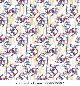 abstract allover vector strips pattern on white background