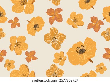 Abstract Aloha hibiscus flower Hawaiian tropical seamless pattern. nature floral abstract background. Summers,fabric 