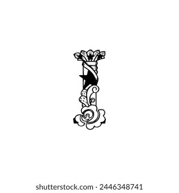 abstract alphabet antique font line art hand drawn negative space icon creative flat modern minimalist logo design