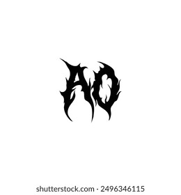 Abstract alphabet art icon logo design