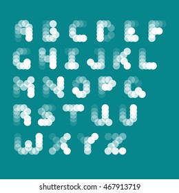 abstract alphabet from bubbles in vector, lettering