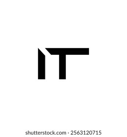 it abstract alphabet font initial simple vector logo design