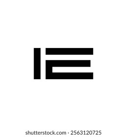 ie abstract alphabet font initial simple vector logo design