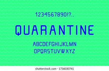 Abstract alphabet font. Modern minimal typography letters with numbers, futuristic logo typeface geometric square style. Digital urban font, isolated vector illustration