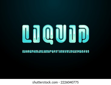 Abstract alphabet font, typography technology for your designs logo or brand name, vector illustration 10EPS