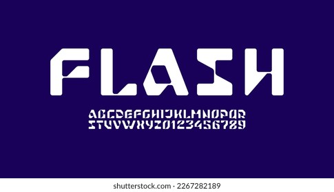 Abstract alphabet font, for your future space design logo or brand name or game, vector illustration 10EPS