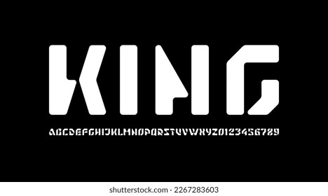 Tipo de letra abstracto del alfabeto, para el futuro diseño del espacio logotipo o nombre de marca o juego, ilustración vectorial 10EPS