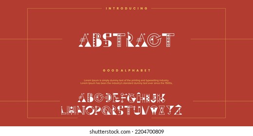 abstract alphabet fonts. Typography technology, electronic, movie, digital, music, future, logo creative font. vector illustration