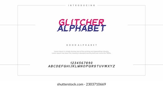 abstract alphabet fonts. Typography technology, electronic, movie, digital, music, future, logo creative font. vector illustration