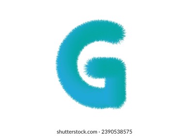 Abstract alphabet G with effect design illustration 
