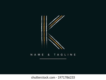 Abstract alphabet K letter logo