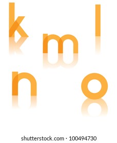 Abstract Alphabet Letter K L M N O Symbol Icon Set EPS 8 vector, grouped for easy editing.