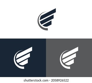 Abstract alphabet letter Logo icon E 