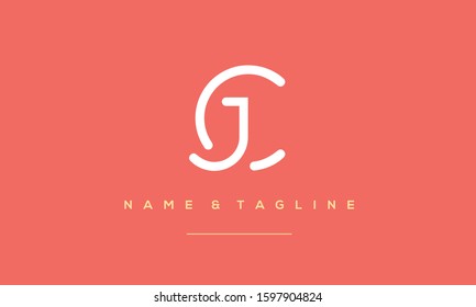 Abstract Alphabet Letter Symbol Icon JC,CJ,J and C