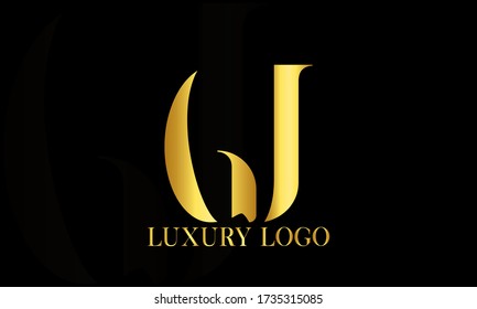 Abstract Alphabet Letter Symbol Icon GJ,JG, J and G

