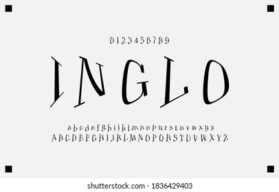 Abstract alphabet letters font and number. Classic Lettering Monochrome Design. Typography fonts regular uppercase and lowercase. Vector illustration eps10