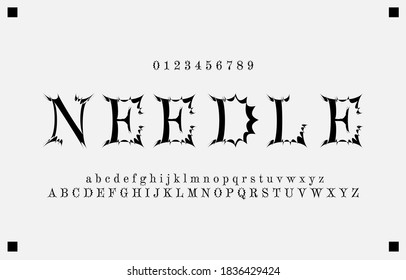 Abstract alphabet letters font and number. Classic Lettering Monochrome Design. Typography fonts regular uppercase and lowercase. Vector illustration eps10