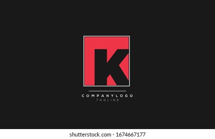 Abstract Alphabet letters monogram icon logo of K