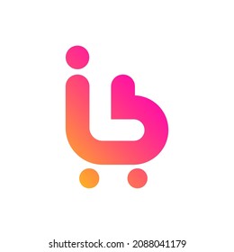abstraktes Alphabet LI, IL E-Commerce Letter Logo Design. Flaches Vectorlogo-Vorlagenelement.
