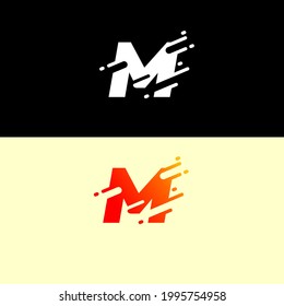 Abstract alphabet logo design template. Dynamic vector unusual font. fast speed fire