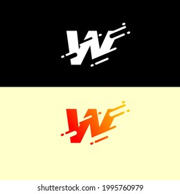 Abstract alphabet logo design template. Dynamic vector unusual font. fast speed fire