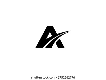 abstract A alphabet logo icon 