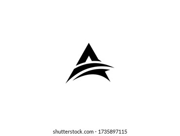 abstract A alphabet logo vector