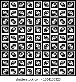 Abstract alphabet pattern for paper, fashion textiles. Black and white background. Creative modern design with abstract elements.