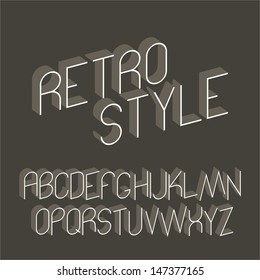 Abstract alphabet - retro style