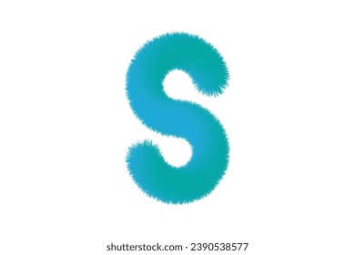 Abstract alphabet S with effect design illustration 