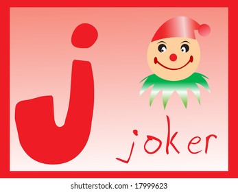 abstract alphabet series j, vector illustration