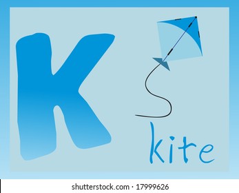 abstract alphabet series k, vector illustration