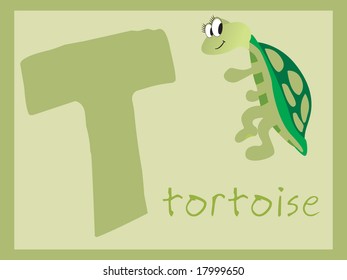 abstract alphabet series t, vector illustration