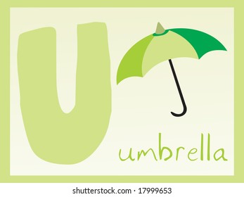 abstract alphabet series u, vector illustration