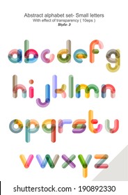 Abstract alphabet set - Small letters ( eps 10 ) style 3